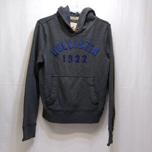 Hollister 1922 Pullover Hoodie Sweatshirt Kangaroo Pocket Gray Size Small EUC